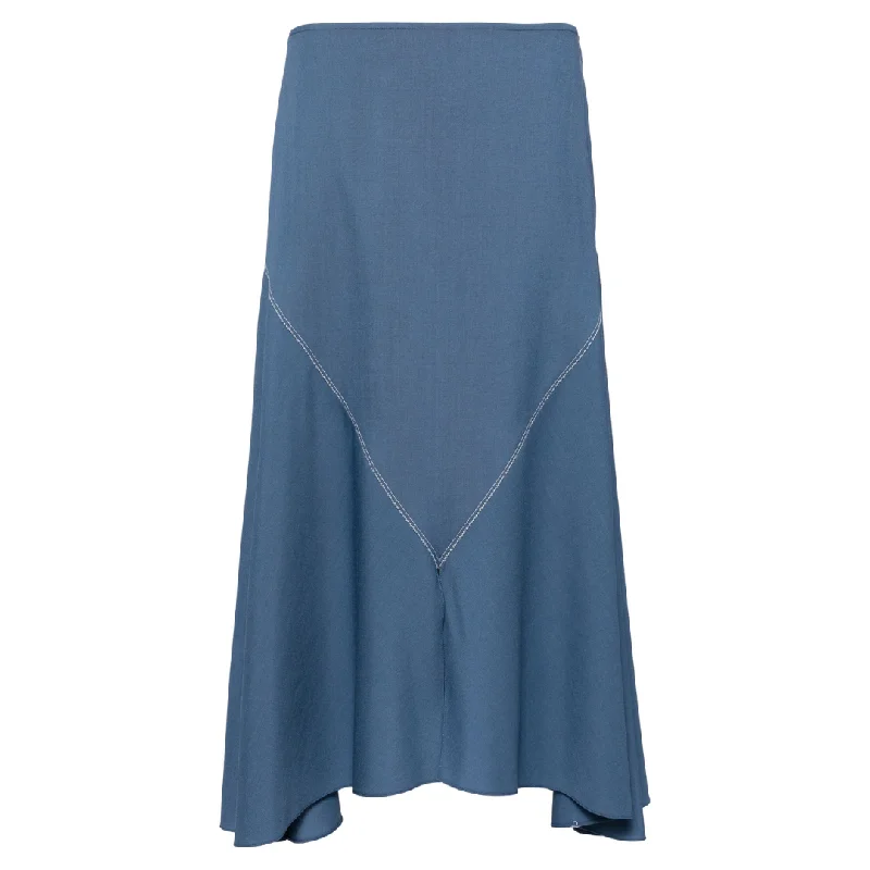 ASYMMETRIC MIDI SKIRT leather skirt durable