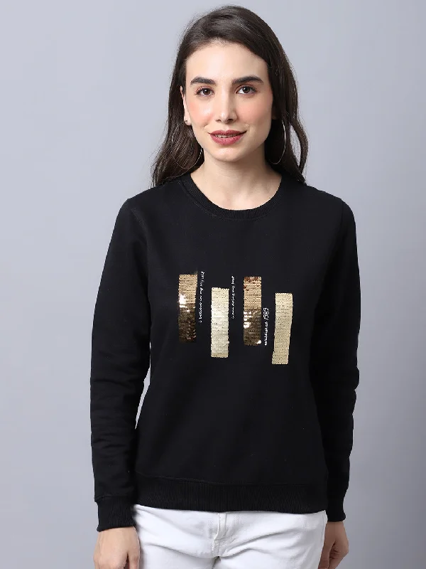 Women's Casual Black Regular Full Sleeve Pullover Sweatshirt Hoodie with Batwing Sleeves Loose Dramatic Women's Casual Black Regular Full Sleeve Pullover Sweatshirt Hoodie with Batwing Sleeves Loose Dramatic