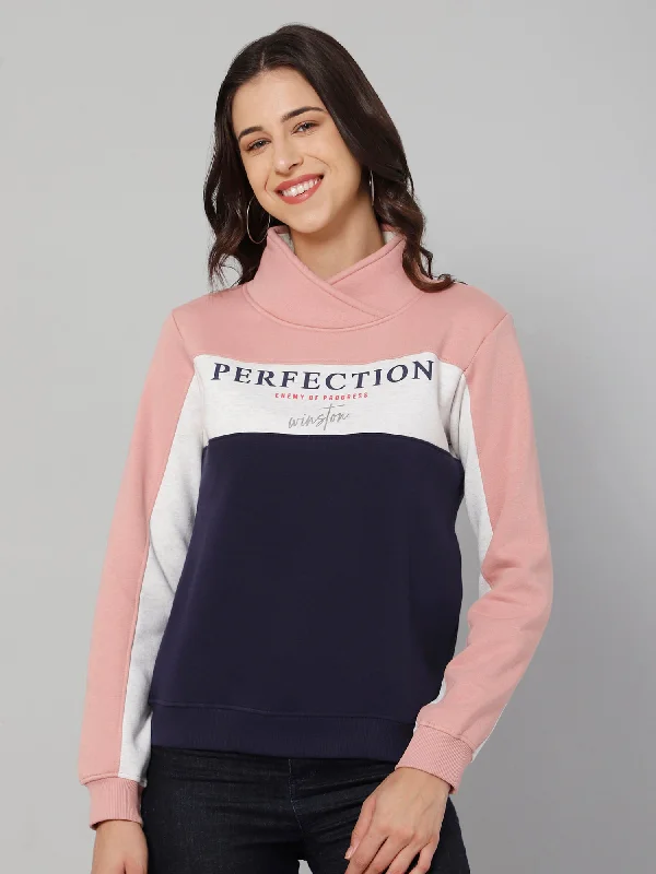 Women's Casual Coral Regular Full Sleeve Color block Pullover Sweatshirt Zip Hoodie Drawstring Kangaroo Pocket Women's Casual Coral Regular Full Sleeve Color block Pullover Sweatshirt Zip Hoodie Drawstring Kangaroo Pocket