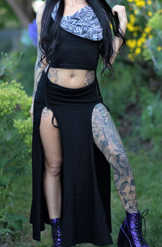 Priestess Skirt - Black lace skirt elegant