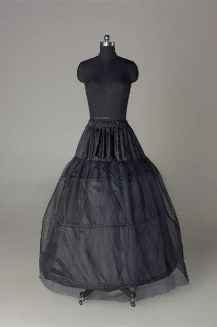 Fashion Black Wedding Petticoats Accessories Black Floor Length Underskirt OKP1 linen skirt relaxed