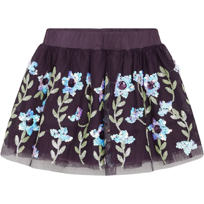 Hust & Claire Dark Plum Ninna Skirt velvet skirt luxurious