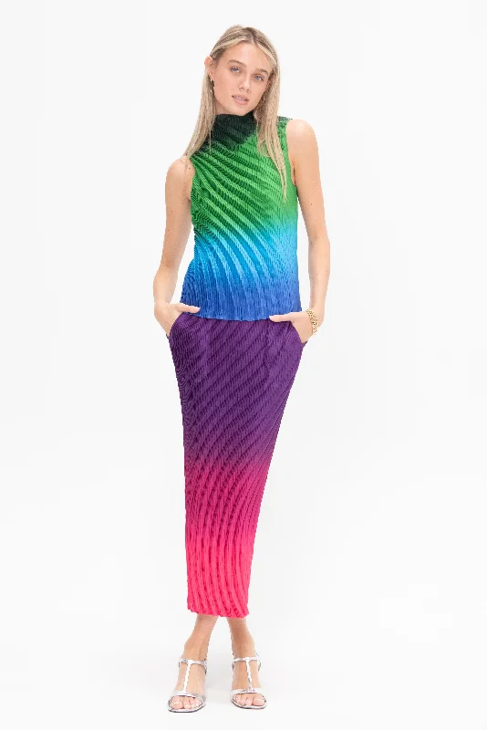 Nuance Pleats Skirt, Afternoon velvet skirt sumptuous