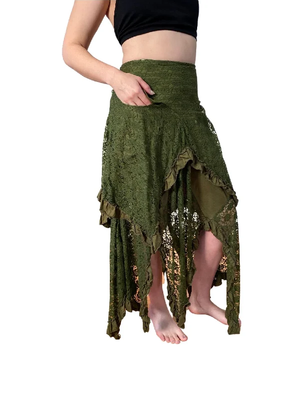 Lace Petal Skirt cashmere skirt fine