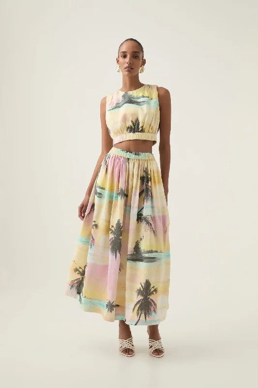 Nicolette Maxi Skirt chiffon skirt airy