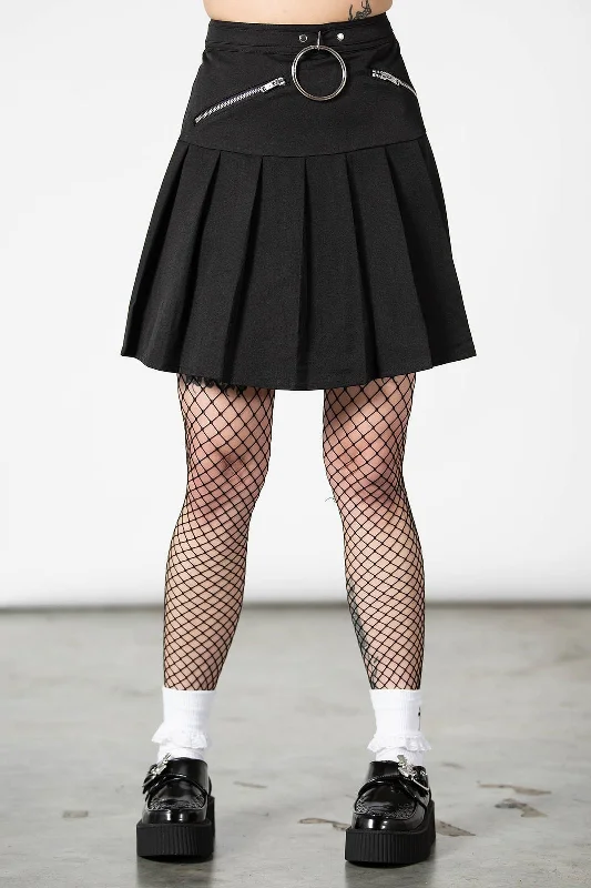 No Lip Pleated O-Ring Skirt (CLEARANCE!!) corduroy skirt durable
