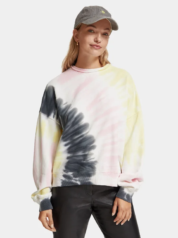 Oversized tie-dyed sweatshirt Hoodie with Tie-Dye Psychedelic Retro