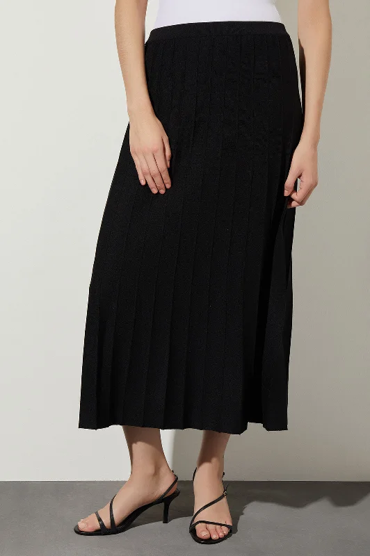 Plus Size Pleated Soft Knit Maxi Skirt velvet skirt sumptuous
