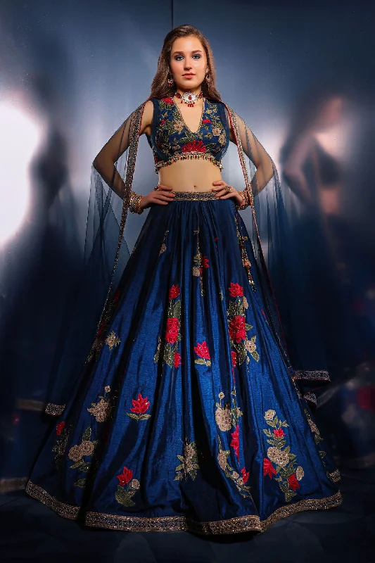 Royal Blue Skirt and Top leather skirt bold