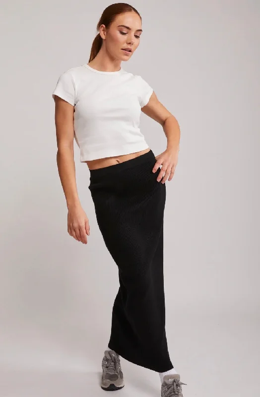 Silent Theory Freya Skirt black spandex blend skirt