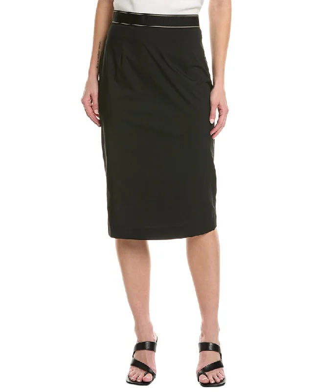 Vince Pencil Skirt linen skirt natural