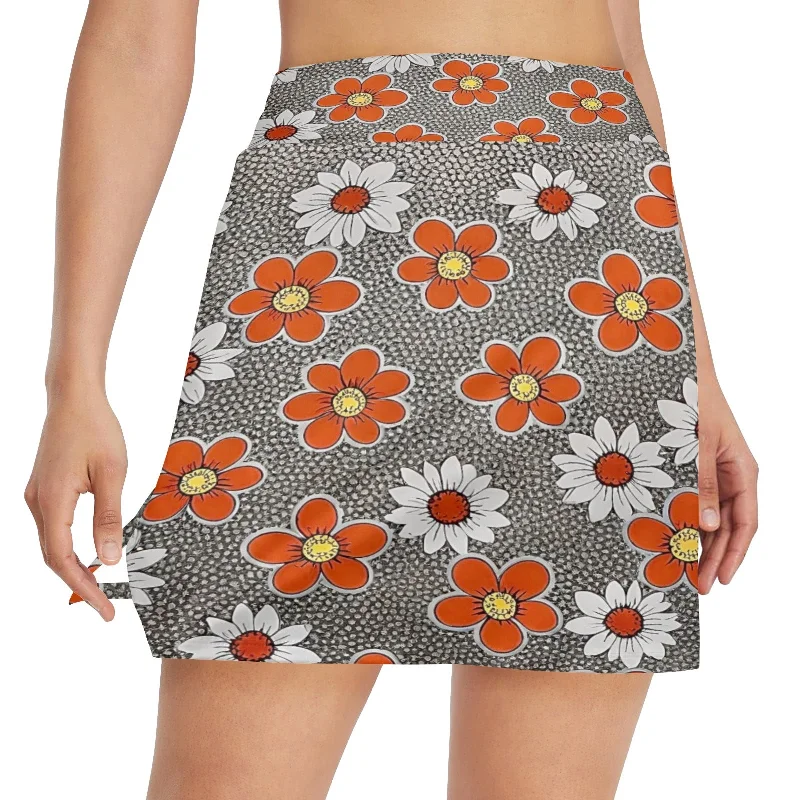 Women's Golf Skirt with Pocket (D64) wool skirt thick