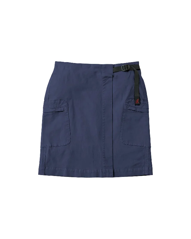 Wrap Skirt - Double Navy elastic waist skirt