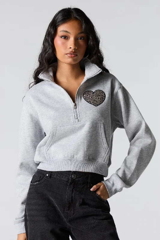 Twill Embroidered Quarter Zip Fleece Sweatshirt Hoodie with Ribbed Cuffs Snug Fit Comfort Twill Embroidered Quarter Zip Fleece Sweatshirt Hoodie with Ribbed Cuffs Snug Fit Comfort