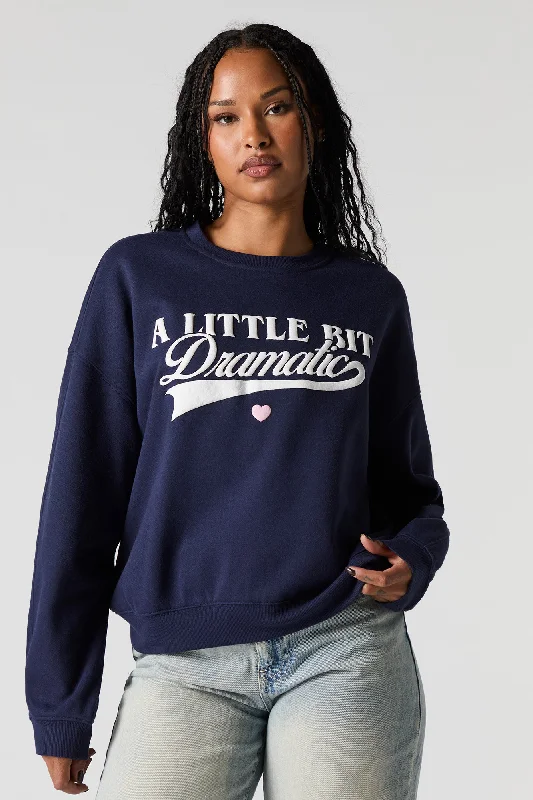Little Dramatic Puff Print Fleece Sweatshirt Hoodie with Reflective Safety Nightwear