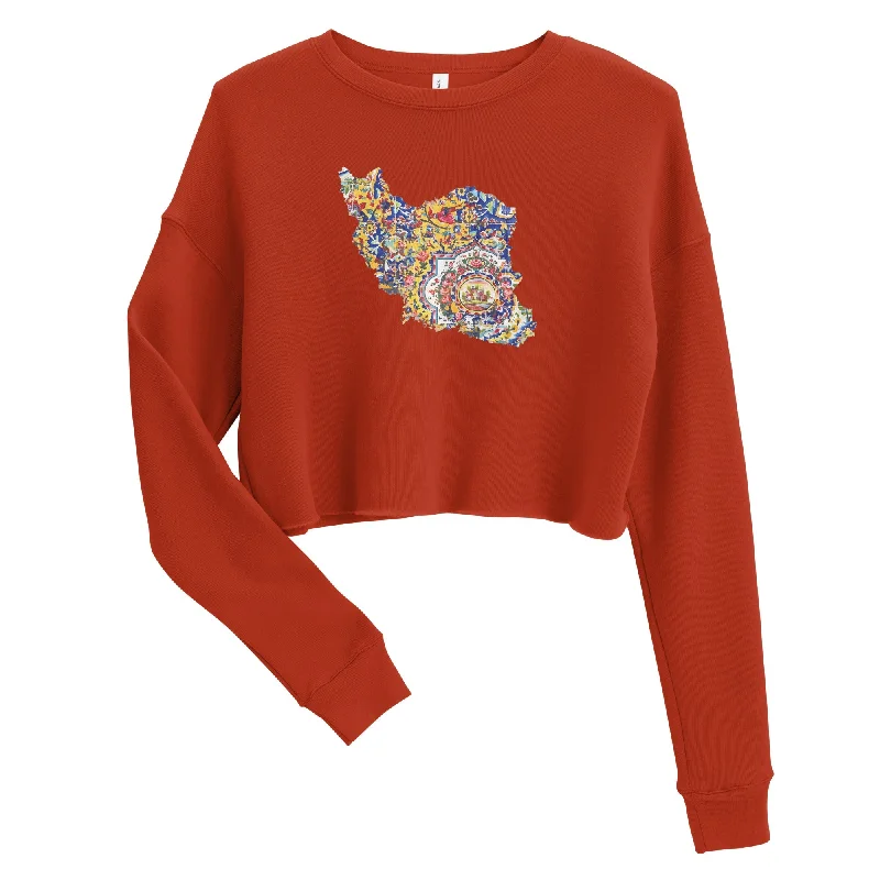 A PEACE OF HOMELAND Women's Crop Sweatshirt Hoodie with Pattern Geometric Abstract