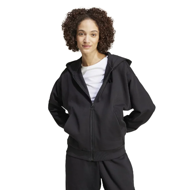 adidas Women's ALL SZN Fleece Full-Zip Hoodie Hoodie with Logo Branding Identity