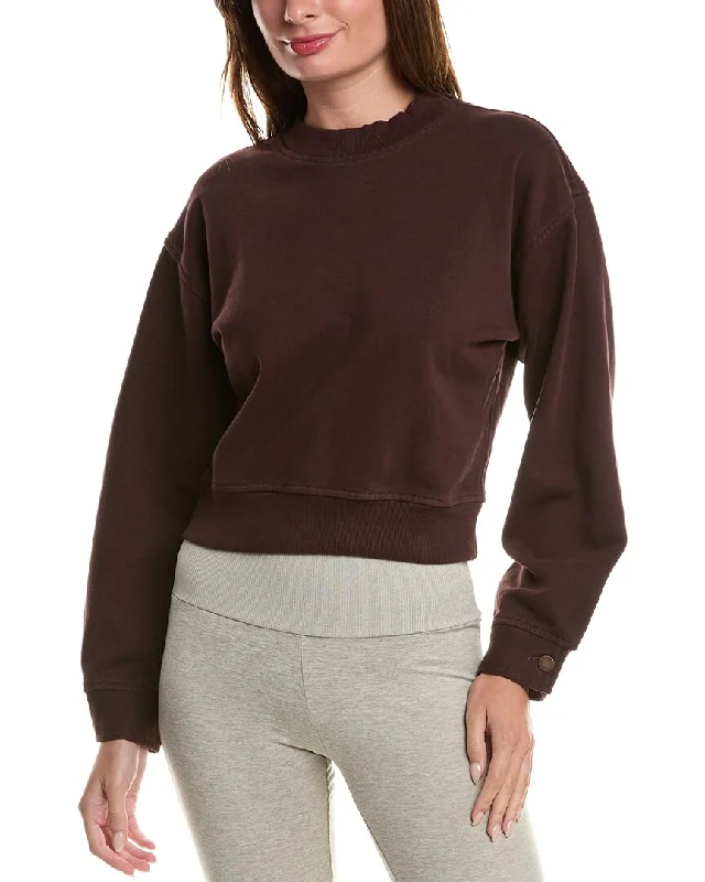 Dl1961 Crop Sweatshirt Hoodie with Sequins Glamorous Eye-catching