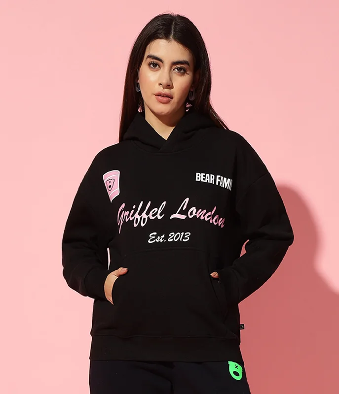 Est 2014 black Hoodie Neck Oversized Sweatshirt Hoodie with Hem Elastic Stretchable Comfortable Est 2014 black Hoodie Neck Oversized Sweatshirt Hoodie with Hem Elastic Stretchable Comfortable