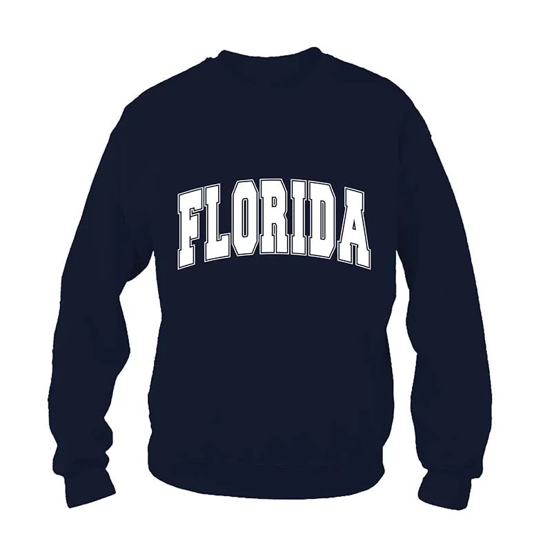 Florida Bar Arch Crewneck Sweatshirt Hoodie with Snap Buttons Easy Quick