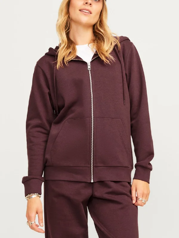 Abbie Zip Hoodie Hoodie with Half-Zip Sporty Casual