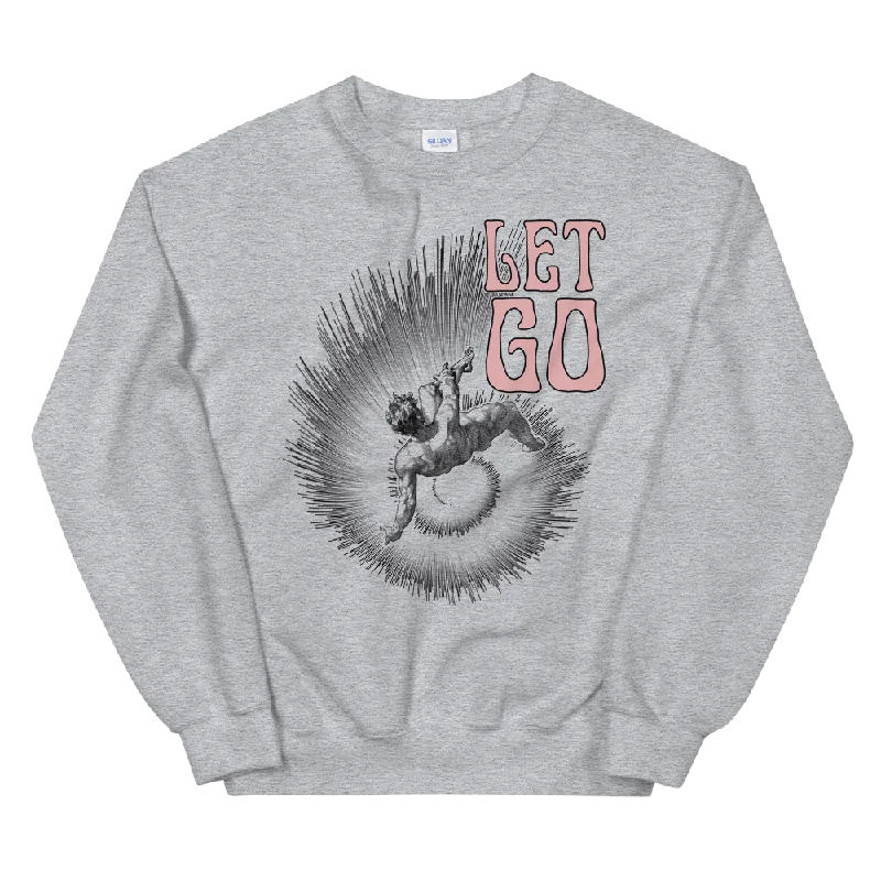 Let Go Graphic Sweatshirt Hoodie with Toggle Buttons Decorative Unique