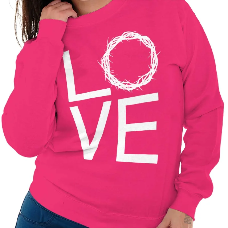 Love Crown Crewneck Sweatshirt Hoodie Jacket Zipper Layering