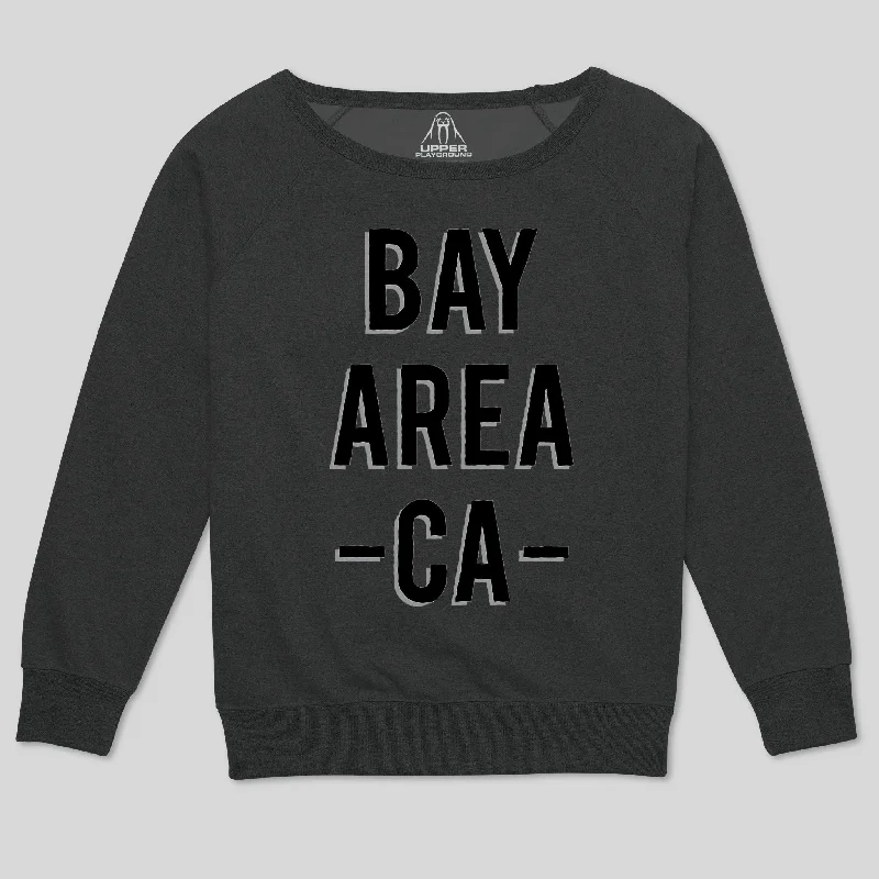 BAY AREA CA WOMEN'S SCOOP NECK SWEATSHIRT Hoodie with Pocket Utility Practical