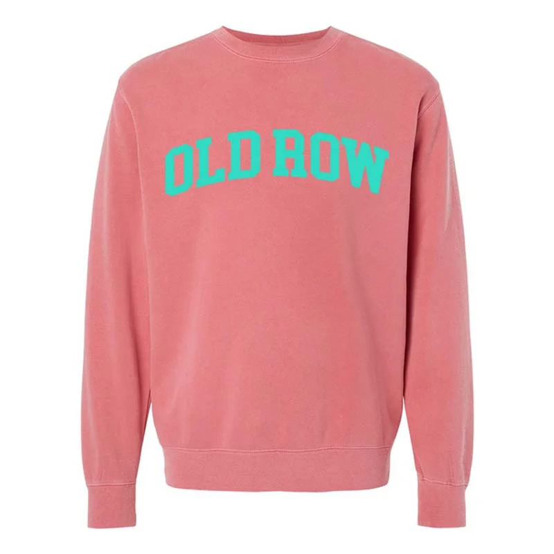 Old Row Arch Crewneck Sweatshirt in Pink Hoodie with Crew Neck Simple Timeless
