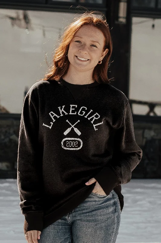 Sanded Fleece Crewneck Sweatshirt in Chocolate Hoodie with Hem Frayed Vintage Worn