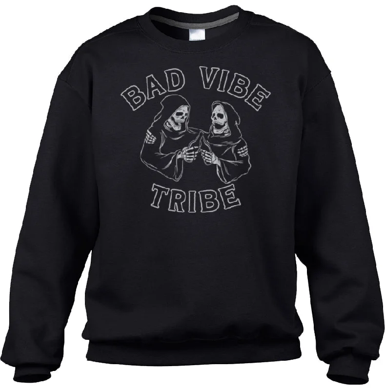 Unisex Bad Vibe Tribe Sweatshirt Hoodie with Drawcord Adjustable Secure