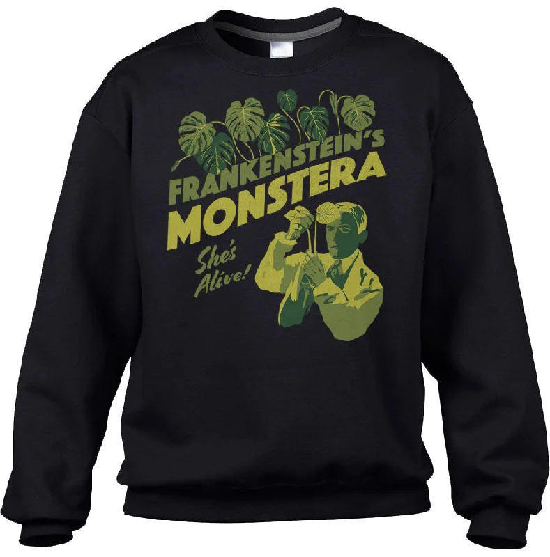 Unisex Frankenstein's Monstera Sweatshirt Hoodie with Gradient Ombre Colorful