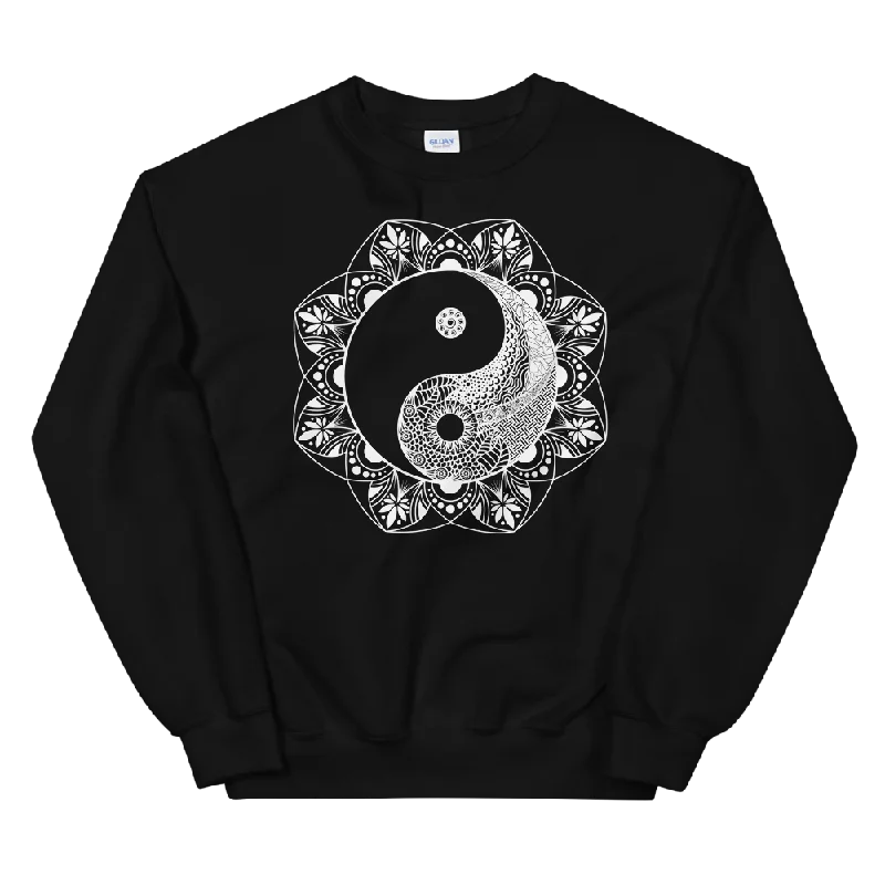 Yinyang Mandala Graphic Sweatshirt Hoodie with Logo Branding Identity